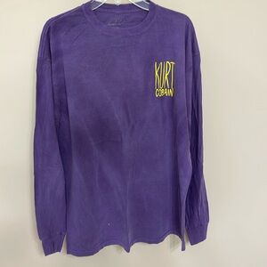 Vintage Inspired Kurt Cobain Long Sleeve Tee size L